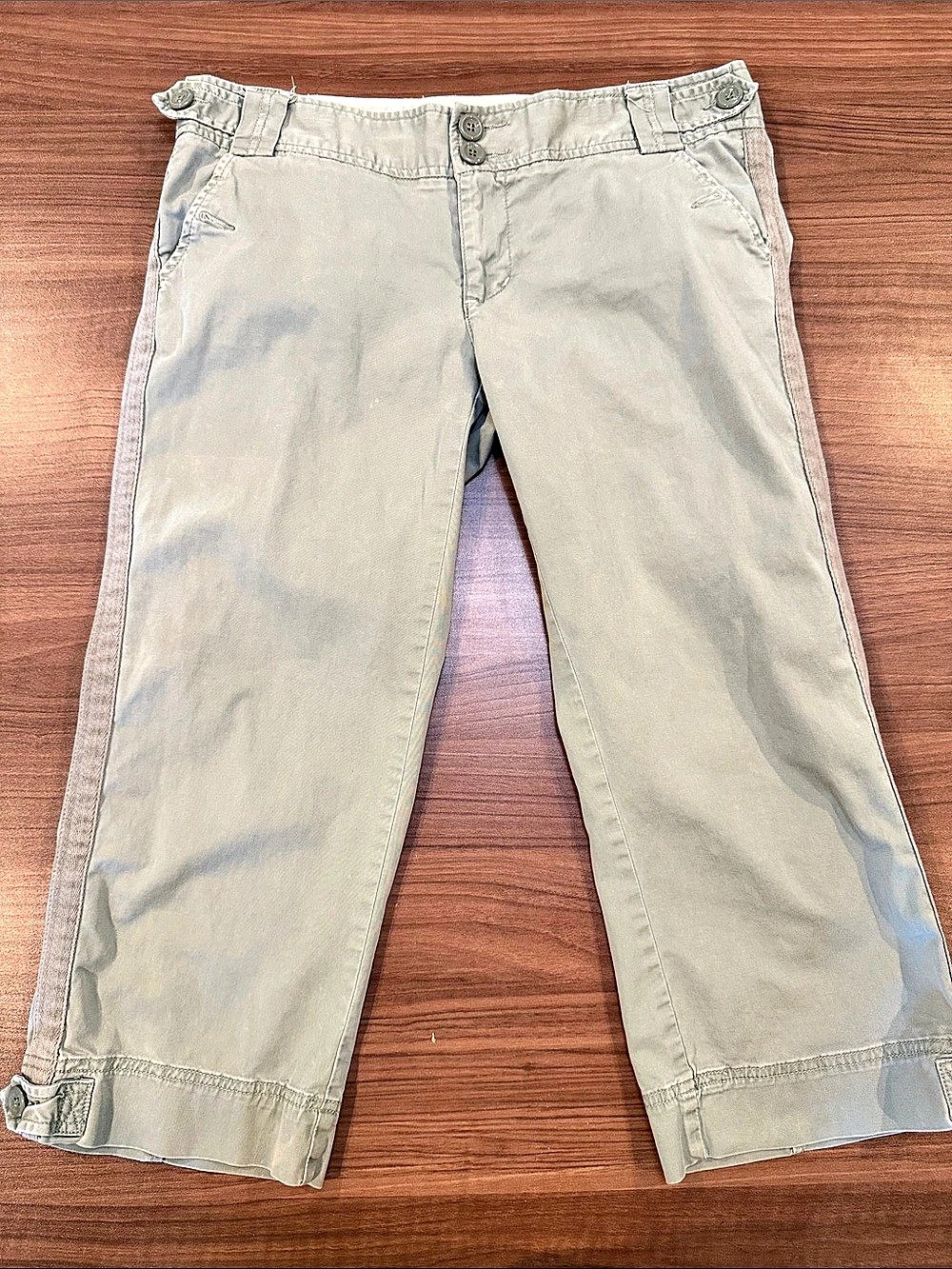 American Eagle Outfitters Stretch Capri Pants Green Size 8
